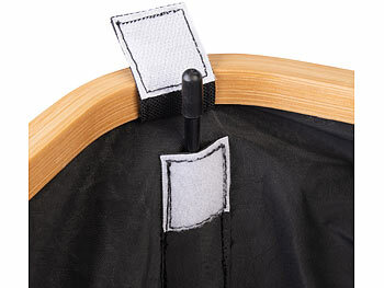 infactory Wäschekorb mit Deckel, 3 Fächer, 150 l, herausnehmbarer Wäschesack 