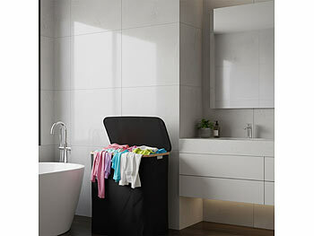 Wäschekorb mit Deckel Bambus 