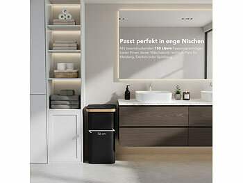 Wäschekorb Holz mit Deckel 