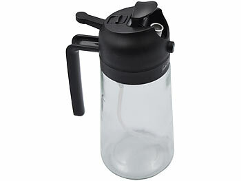 Rosenstein & Söhne 2er-Set 2in1-Ölspender und Ölsprüher für Kochen u.v.m., Glas, 470 ml 