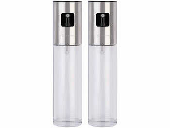 Rosenstein & Söhne 2er-Set Essig-und Öl-Sprüher für Grill, Braten, Kochen, Glas, 100 ml 