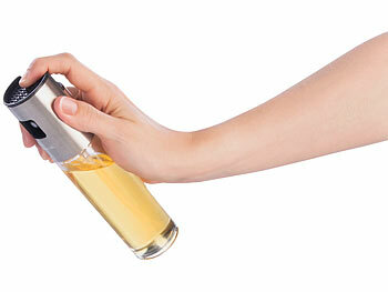 Rosenstein & Söhne 2er-Set Essig-und Öl-Sprüher für Grill, Braten, Kochen, Glas, 100 ml 