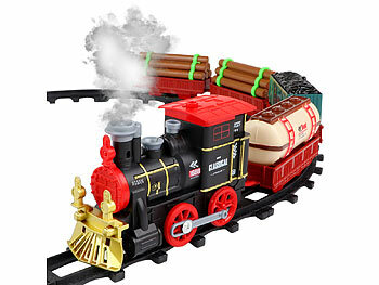 Eisenbahn: Playtastic Batteriebetriebener Zug mit Dampf, Sound- und Licht-Effekten, 210 cm