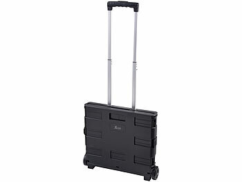 Xcase Klappbarer Einkaufstrolley, Teleskop-Griff, Deckel, 2 Rollen, bis 35kg