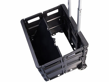 Xcase Klappbarer Einkaufstrolley, Teleskop-Griff, Deckel, 2 Rollen, bis 35kg