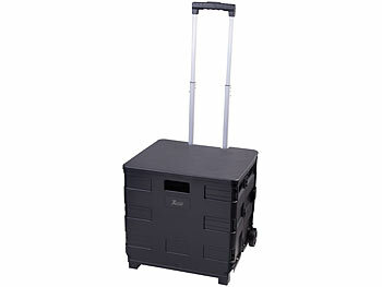 Xcase Klappbarer Einkaufstrolley, Teleskop-Griff, Deckel, 2 Rollen, bis 35kg