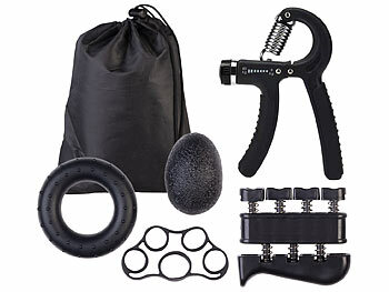 Griffkrafttrainer: Speeron 6-teiliges Handtrainer-Set inkl. Handgriffstärker, Stressball & Beutel