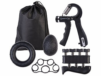 Handtrainer Ball: Speeron 6-teiliges Handtrainer-Set inkl. Handgriffstärker mit Zähler & Beutel