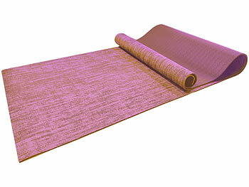Yoga-Matte: newgen medicals Natürliche Jute-Yoga- & Gymnastikmatte, gepolstert, Tragegurt,183x61cm