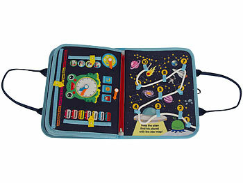 Playtastic Kinder-Motorik-Spielbuch mit 8 Seiten, 5 Motivkarten und Zubehör