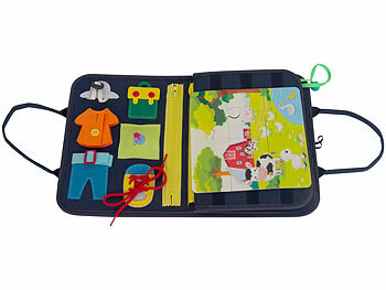 Playtastic Kinder-Motorik-Spielbuch mit 4 Seiten, 6-Teile-Puzzle, 3 Motivkarten