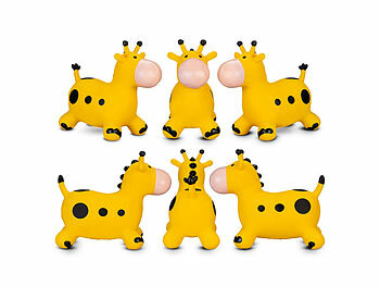 Playtastic 2er-Set aufblasbare Hüpftiere "Kuh" & "Giraffe",für Kinder ab 3 Jahren
