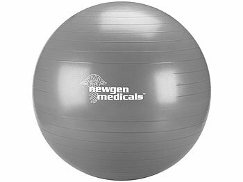 newgen medicals Sitz- und Gymnastikball, auch für Yoga, Anti-Platzen, 75 cm, grau