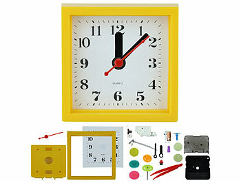 Pendeluhr Bausatz: Playtastic Tischuhr-Bausatz für Kinder, 22 Teile, batteriebetrieben 