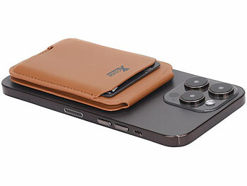 Xcase 2er-Set Kartenhalter für iPhone, MagSafe-kompatibel, schwarz & braun