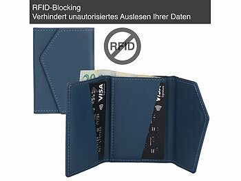 Porta Carte Di Credito Con Blocco RFID - Piccolo Portafoglio Organizer In Pelle PU Con Cerniera E 12 Scomparti - Nero