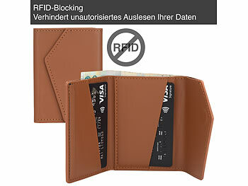 Xcase 2er-Set Kartenhalter & Geldbörse für iPhone, MagSafe, schwarz & braun