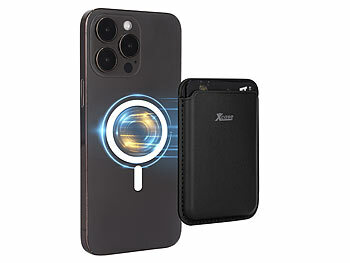 Xcase 2er-Set Kartenhalter für iPhone, MagSafe-kompatibel, 3 Karten, schwarz
