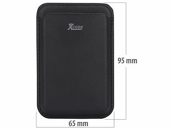 Xcase 2er-Set Kartenhalter für iPhone, MagSafe-kompatibel, 3 Karten, schwarz