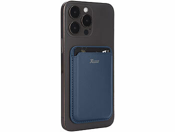Xcase Kartenhalter für iPhone, MagSafe-kompatibel, 3 Karten, baltischblau