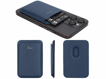 Xcase Kartenhalter für iPhone, MagSafe-kompatibel, 3 Karten, baltischblau