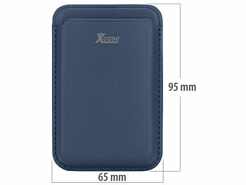 Xcase Kartenhalter für iPhone, MagSafe-kompatibel, 3 Karten, baltischblau