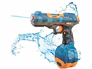 Kinder-Wasserpistole: Speeron Akku-Wasserpistole mit großem Wassertank 500 ml und Ersatztank 75 ml