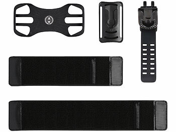 PEARL sports 3in1-Handyhalterung für Handgelenk, Oberarm und Fahrrad