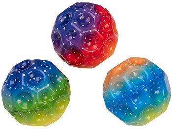 Playtastic 6er-Set Astro-Springbälle für Kinder, Ø 7 cm 