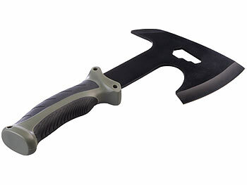 Semptec Outdoor Survival Beil-Set inkl. Messer & Machete, 3 Gürtelscheiden