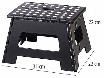 PEARL 2er-Set Klappbarer Tritthocker für Kinder und Erwachsene, 22 cm