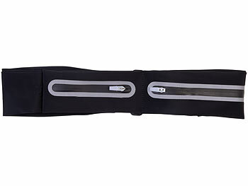 Xcase Laufgürtel für Handy, Hüfttasche, 2 Reißverschlusstaschen, Größe L