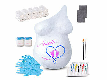 Gipsabdrücke 3D: Your Design 2er-Set Babybauch-Gipsabdruck-Sets mit 5 Acrylfarben und 2 Pinseln