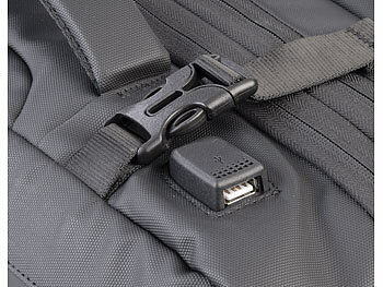 Xcase Handgepäck-Reiserucksack mit Laptopfach und USB-Anschluss