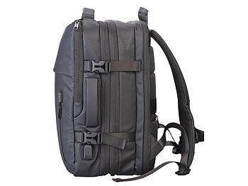 Xcase Handgepäck-Reiserucksack mit Laptopfach und USB-Anschluss