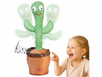 Playtastic 2er-Set singende, nachsprechende & tanzende Kakteen, 2 Modi, Batterie