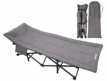 Feldbett mit Tragetasche: Semptec Klappbares Camping- und Feldbett, bis 200 kg, für Indoor und Outdoor