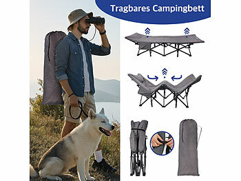 Feldbett mit Tragetasche