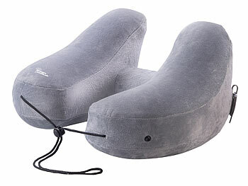 newgen medicals Aufblasbares Nackenkissen mit abnehmbarer Kapuze, in H Form 