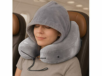 Aufblasbare Nackenkissen mit Bezug 