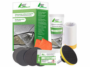 Politur: AGT Professional Scheinwerfer-Aufbereitungs-Set für matte und blinde Scheinwerfer