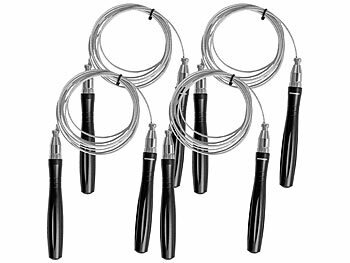 Outdoor-Springseil: PEARL sports 4er-Set Fitness-Springseile, selbstverriegelndes Kugellagersystem, 3 m 