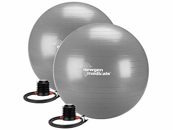 Anti-Burst-Gymnastikball: newgen medicals 2er-Set Sitz- und Gymnastikbälle, auch für Yoga, Anti-Platzen, 65 cm