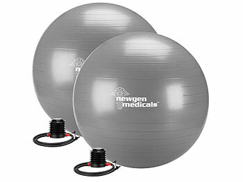 Fitnessball Anti-Burst: newgen medicals 2er-Set Sitz- und Gymnastikbälle, auch für Yoga, Anti-Platzen, 75 cm