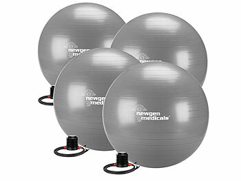 Gymnastikball Anti-Burst: newgen medicals 4er-Set Sitz- und Gymnastikbälle, auch für Yoga, Anti-Platzen, 75 cm