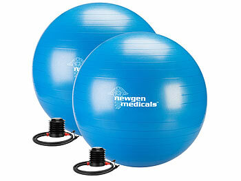 Gymnastikball Anti-Burst: newgen medicals 2er-Set Sitz- und Gymnastikbälle, auch für Yoga, Anti-Platzen, Ø 75 cm