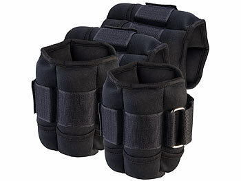 Fußgewichte: PEARL sports 4er-Set verstellbare Gewichtsmanschetten für Knöchel 