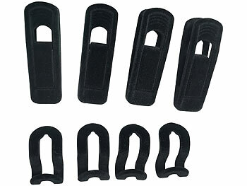 PEARL 60 rutschfeste Samt-Kleiderbügel, Clips, 4,5 kg Tragkraft, schwarz