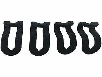 PEARL 60 rutschfeste Samt-Kleiderbügel, Clips, 4,5 kg Tragkraft, schwarz