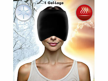 Augen Wärme Masken: newgen medicals 360°-Migräne-Maske zum Kühlen und Wärmen, 1 Gel-Lage, schwarz